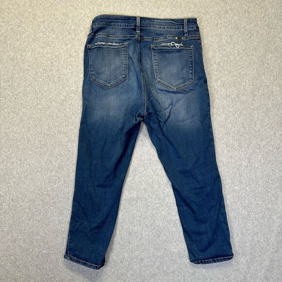 KanCan Women’s Size 32 Jeans Blue Dark Wash Denim Exposed Button Fly High Rise - Picture 4 of 8